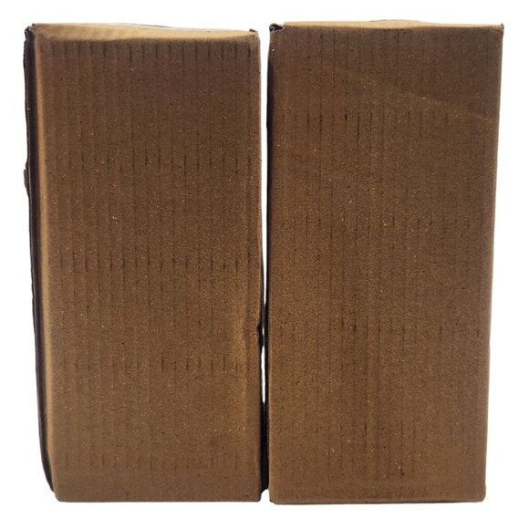 2x Mainevent Tall Pillar Candle Holder 8 in Dark Brown Rustic Wood Decor - Picture 10 of 15